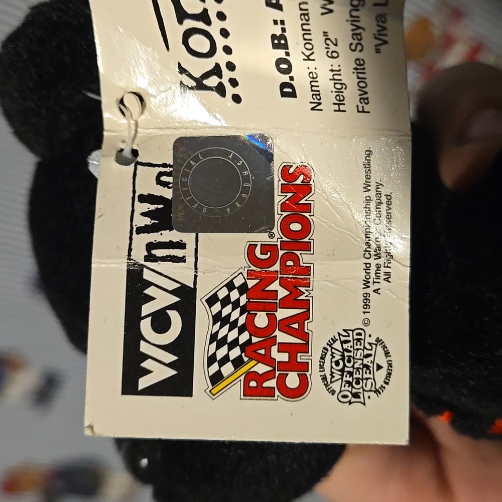 Vintage Konnan WCW/NWO Racing Champions Plush Bear New 1998 - Picture 4 of 12
